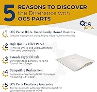 OCSParts 100-Pack Henny Penny 12102 Replacement Fryer Filter Paper - 13.5x20.5in Envelope Sheets for Commercial Fryers