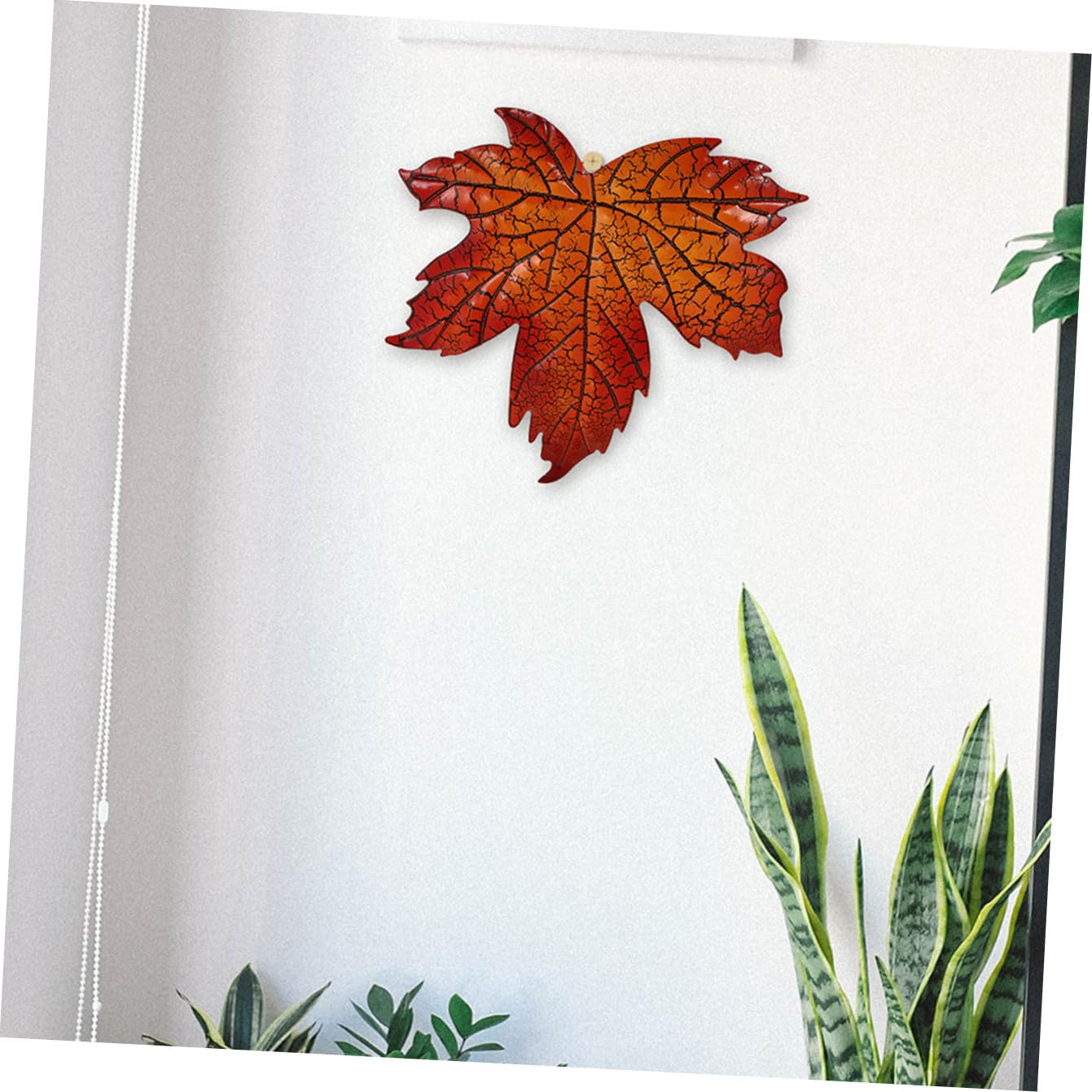 3 Pièces Décoration Suspendue Forgé Érable Artificielles Fissurées Lot pour Maison Fête et Décoration Murale Automne
