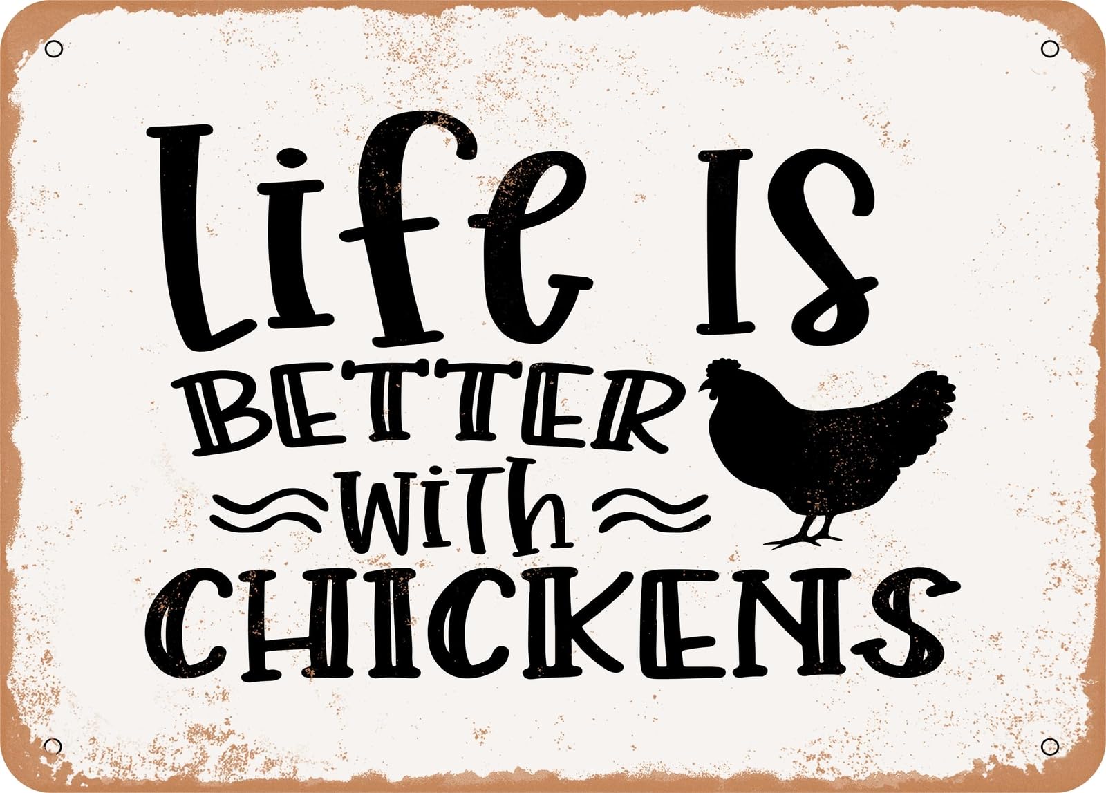 Miaomansenstore Metal Sign - Life Is Better 2 - Vintage Look Sign Home Decor