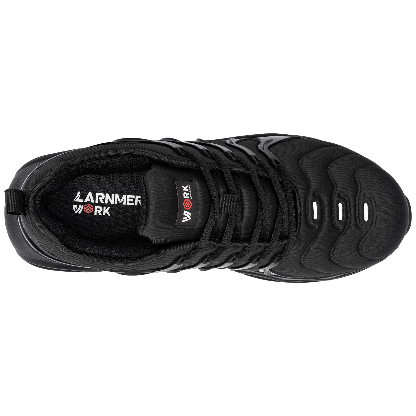 LARNMERN Scarpe Antinfortunistiche Donna Moda con Punta in Acciaio Scarpe Antinfortunistica Comodo Ammortizzazione Scarpe da Lavoro Leggere Traspiranti(Nero,37EU)