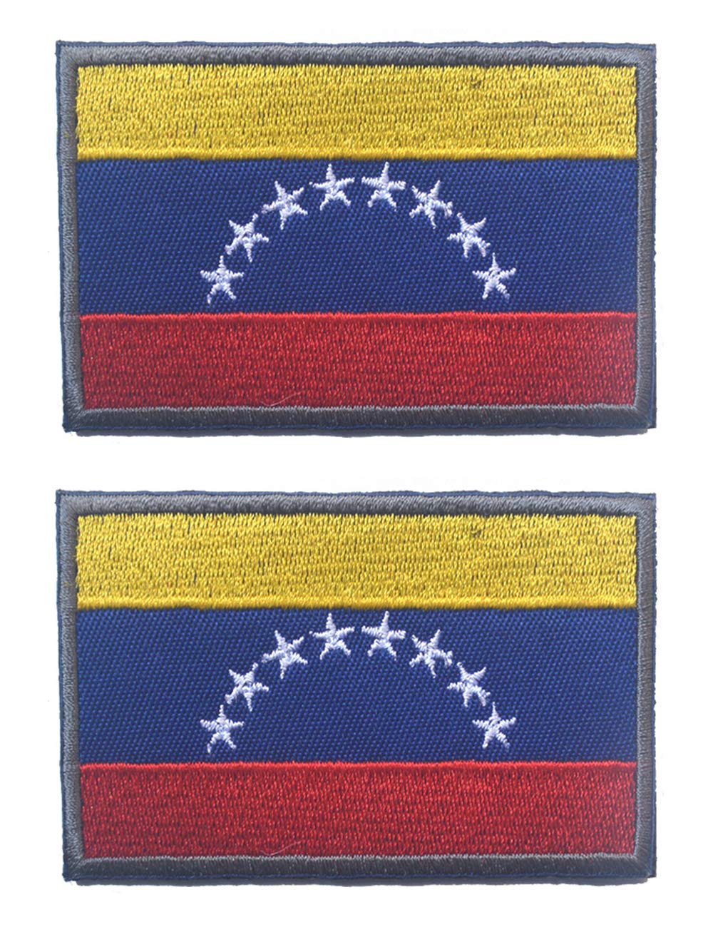 AliPlus2 PCS Venezuela Flag Patches Embroidered Tactical Military Morale Patch Applique Fastener Hook and Loop