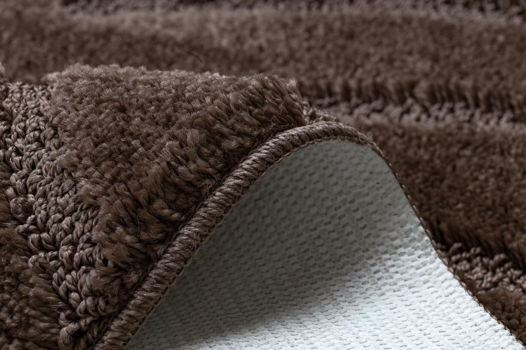 rugsx Set 2 alfombras de baño SUPR Waves, Ejes, Alfombra baño Antideslizante, Suave y Lavable, marrón 60x100 cm