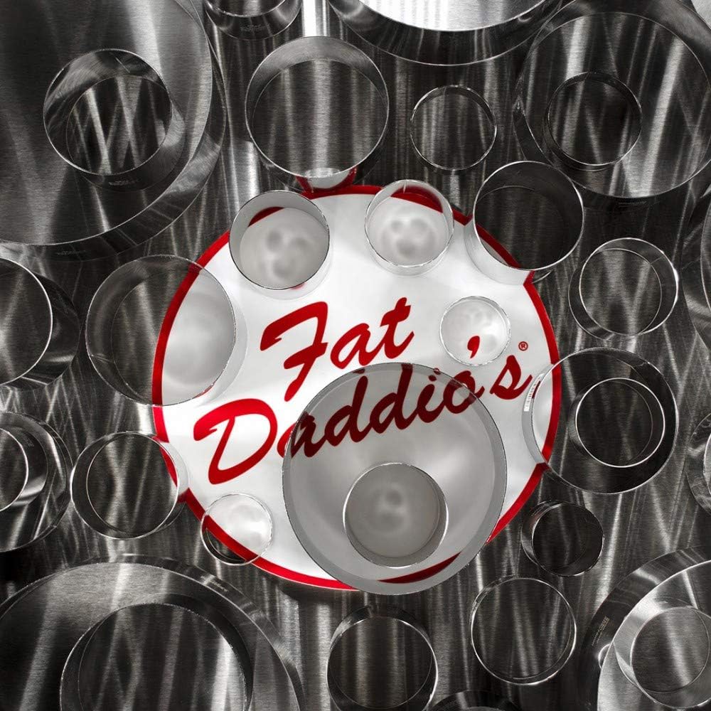 Fat Daddios Stainless Steel Round Cake and Pastry Ring | 4 Pack | 6 Inch x 2 Inch | Hand-Welded and Polished Smooth | Bake, Freeze, Cut, Form, Mold, and Craft | with a Lumintrail Spoon Set