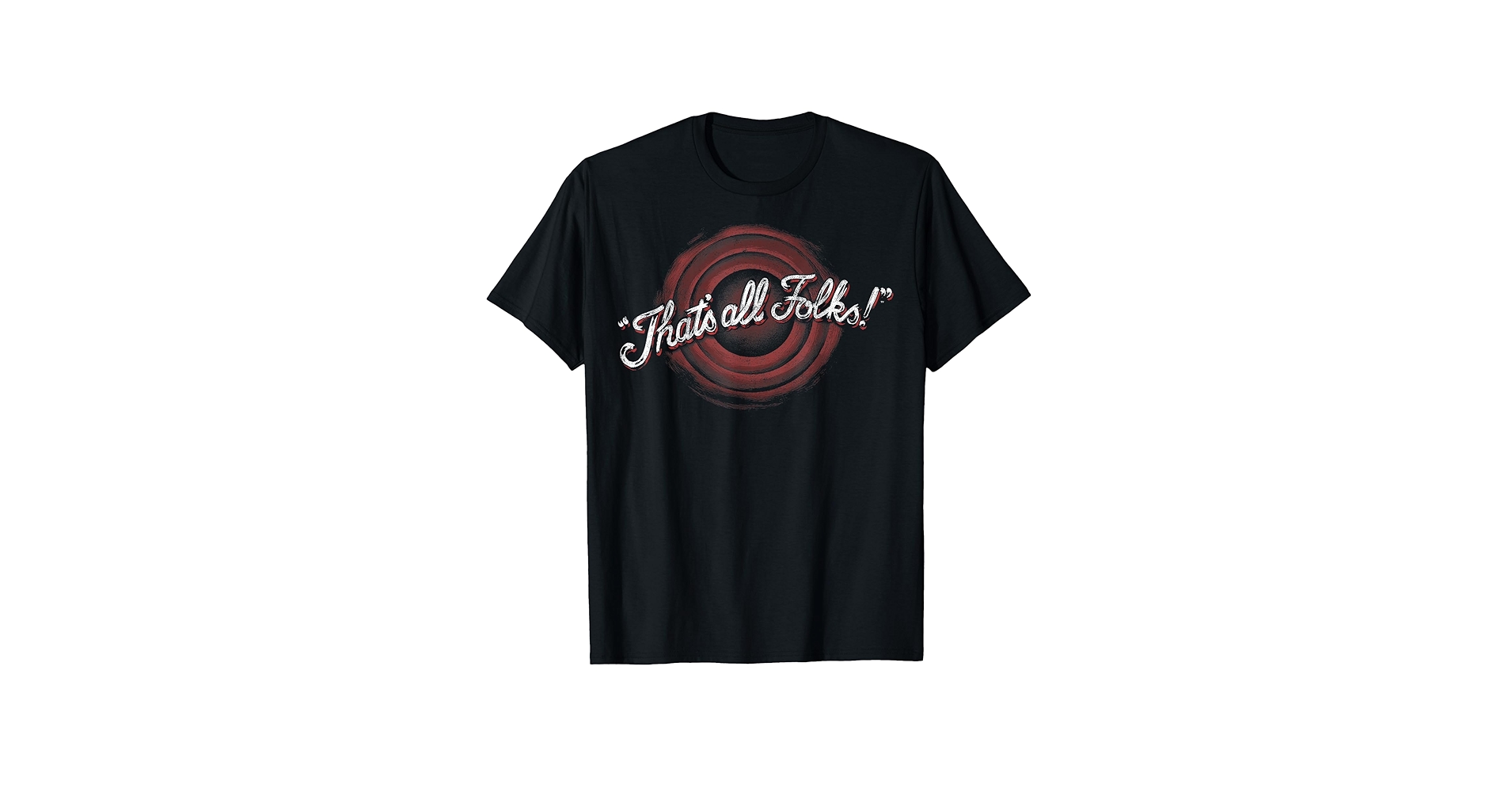 LOONEY TUNES That's All Folks Tシャツ Looney Tunes T-Shirt Men's Sz L Black That's All Folks
