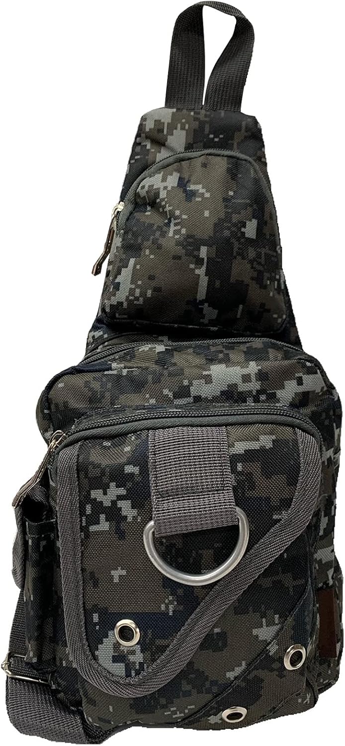 Gravity Trading Front Flap Crossbody Adjustable Sling Bag - City Camo