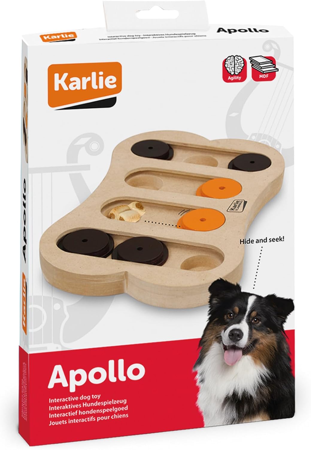Karlie Dog Puzzle Toy Brain Train Apollo L 30 cm W 20 cm H 2.5 cm