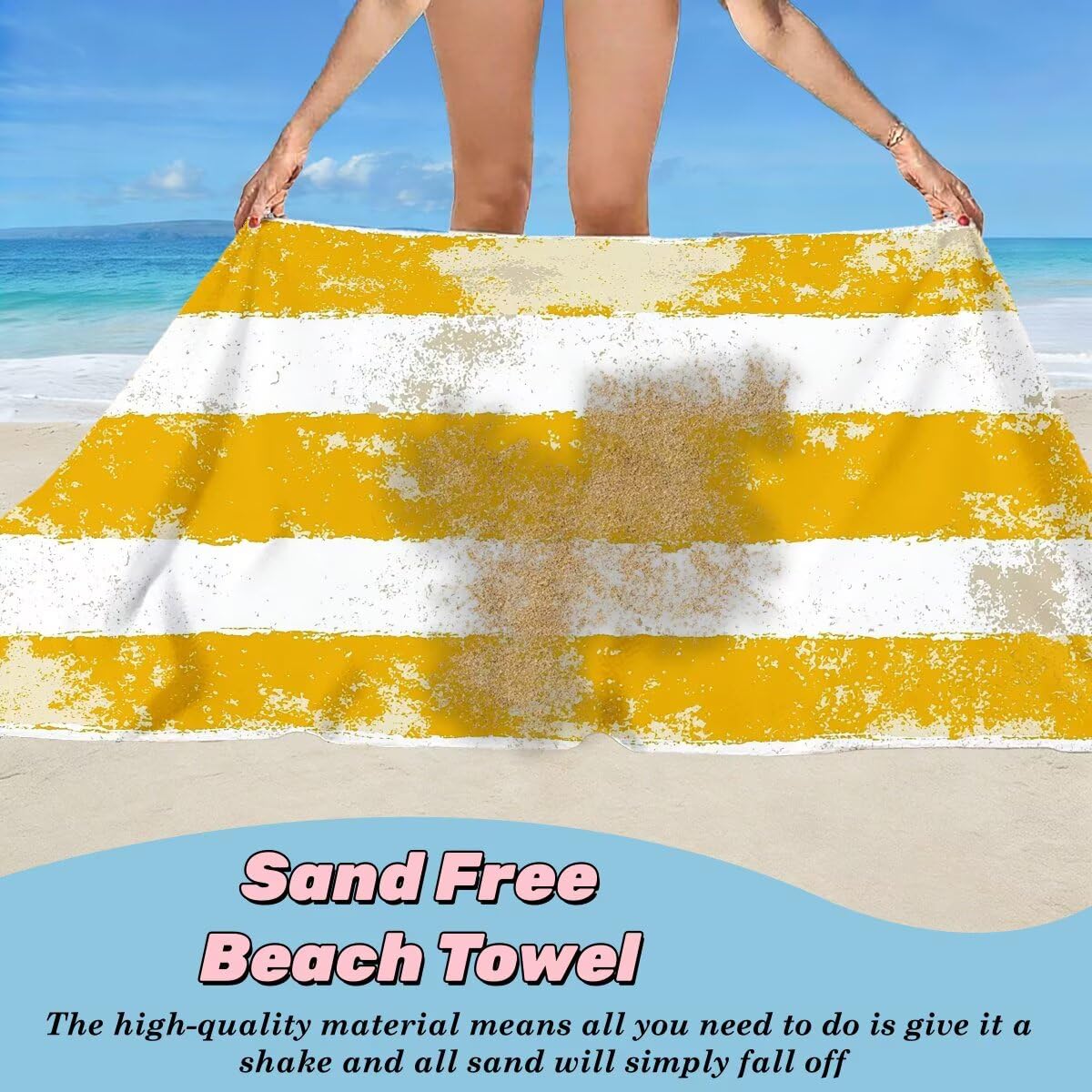 Ręcznik plażowy XXL 80 x 160 cm, zestaw 2 ręczników kąpielowych z mikrofibry, odporne na piasek ręczniki plażowe, szybkoschnące prześcieradło kąpielowe dla mężczyzn i kobiet, przenośne cienkie