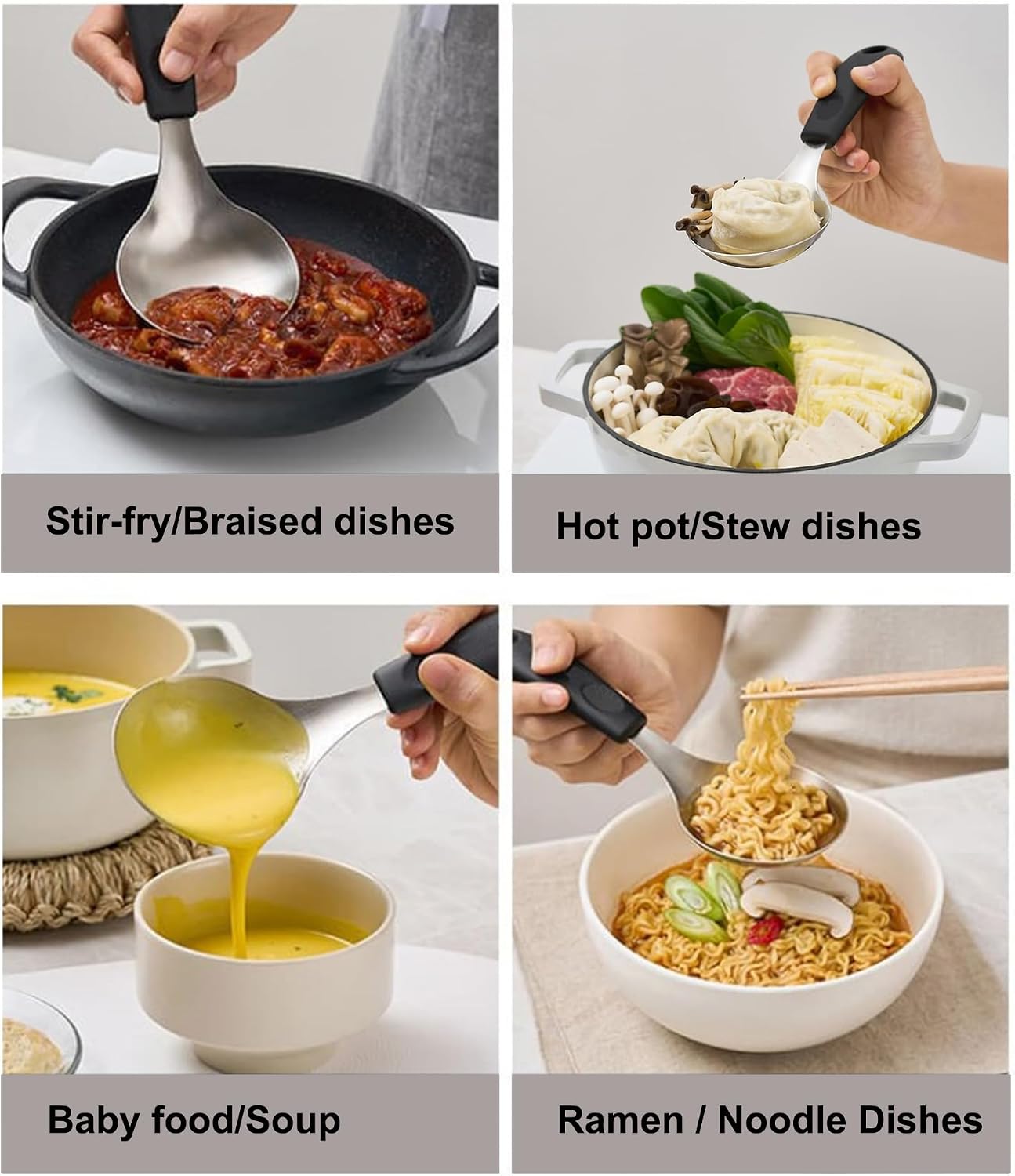 Korean Serving Spoon Stainless Steel Ladle 먹방 스푼 미니 국자 image 5