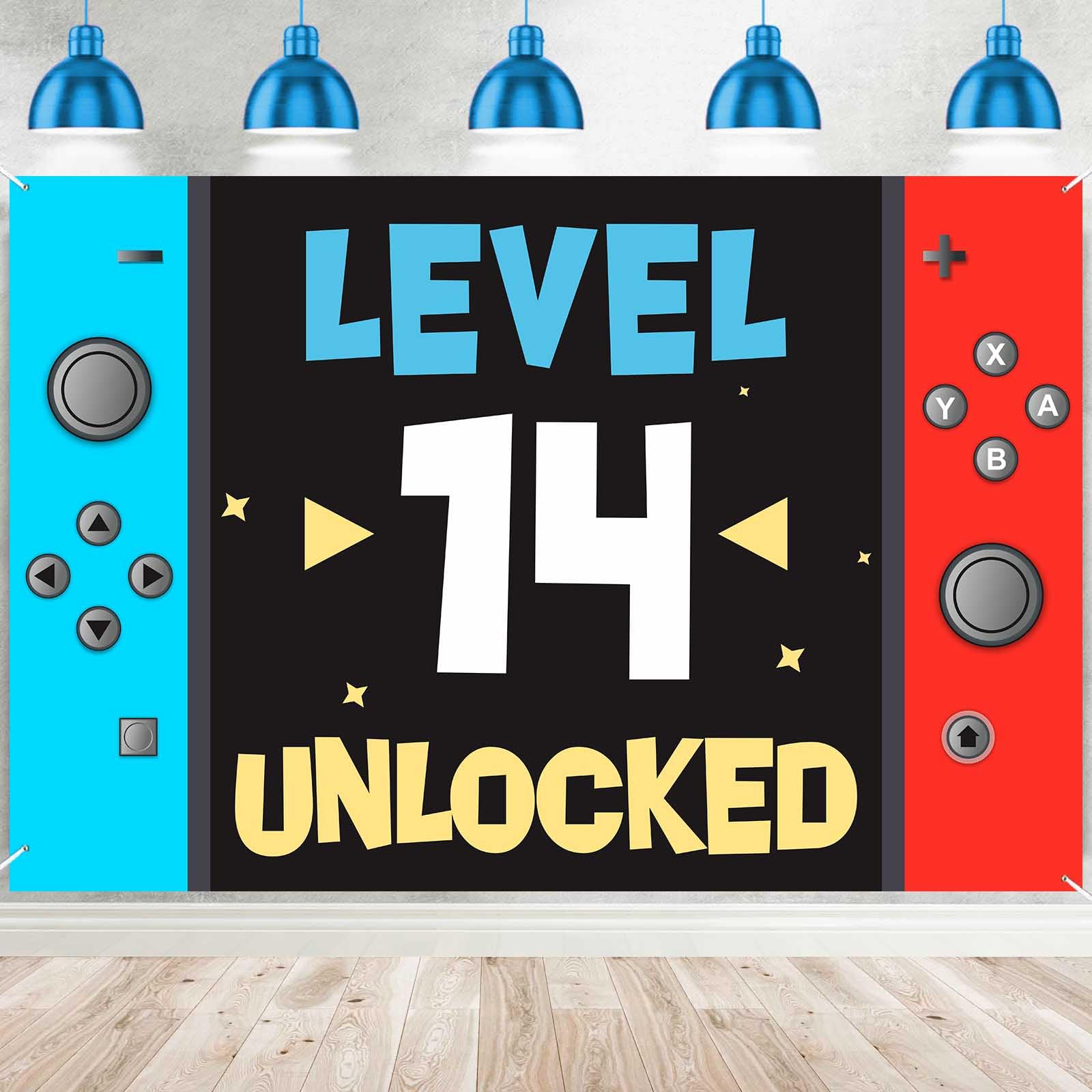 Amazon.com : Level 14th Unlocked Happy 14th Birthday Level Up