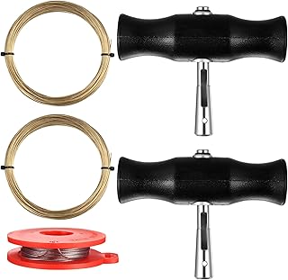 5 Stück Auto Windschutzscheiben Entfernungswerkzeug: 2 Stück Windschutzscheibe Removal Tools Griff & 3 Rollen Schneidedraht Windschutzscheibe Werkzeug, Auto Fenster Entfernung Reparaturset
