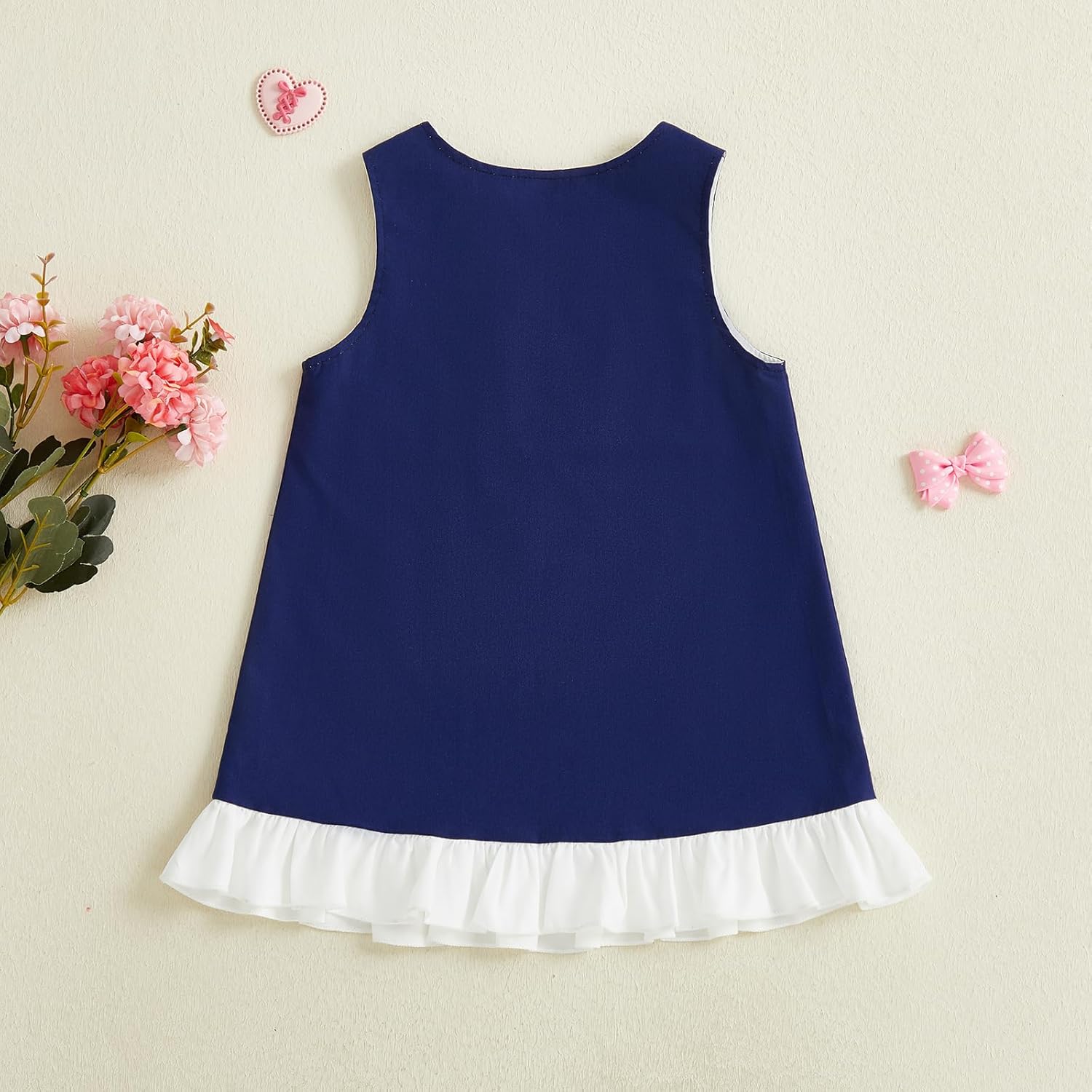 Toddler Baby Girl Easter Tank Dress Plaid Ruffle Hem Sleeveless Smocke Overall Dresses Cute Summer Clothes - Image 7