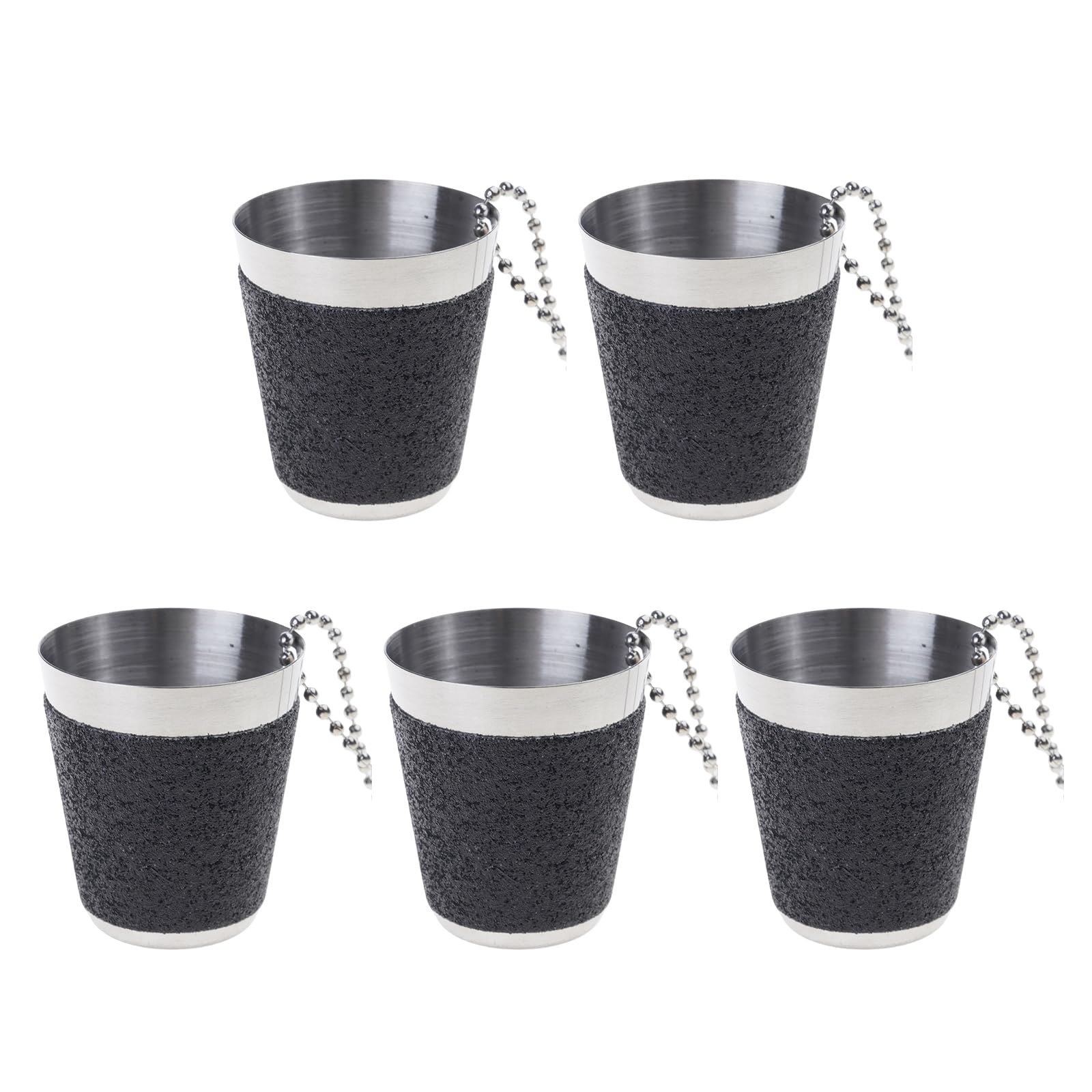 Xinsheinelry Of 5 Steel Shot Glasses Elegant Shot Glasses with Chain 30ml Capacity Cup for Enjoy Drink Glass