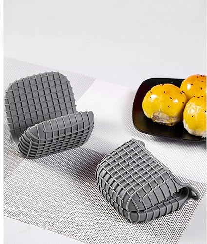 Miniatura 2 de Juego de mini guantes de horno de silicona, guantes de horno con aislamiento térmico, guantes de horno para cocinar y hornear, proteger los dedos,