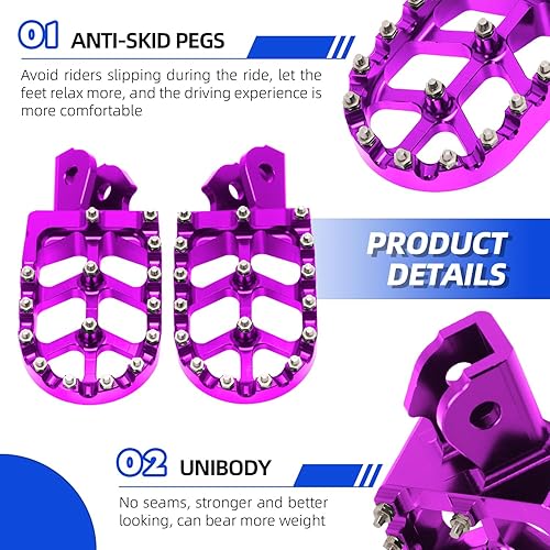 Miniatura 5 de CHANGCHENG Estriberas de moto de cross Estriberas de motocicleta Pedales descansos CNC para Sur Ron Light Bee SX Segway X260 X160 CRF150F 2003-2019