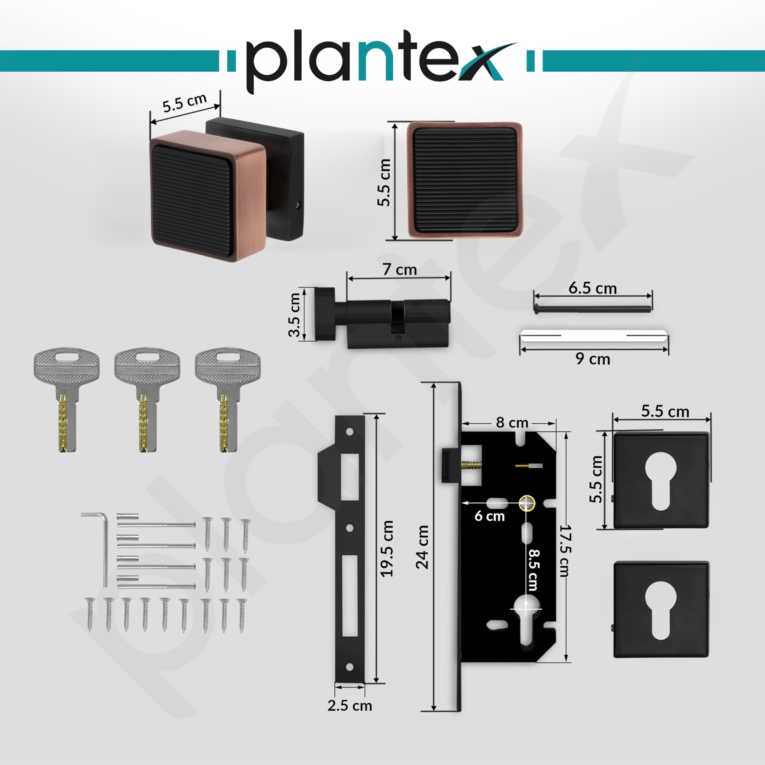Plantex Mortise Knob - Secure & Stylish Door Lock -3