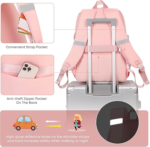 Miniatura 6 de Mochila Escolar de 3 Piezas Para Estudiantes Mujeres Universidad Secundaria Preparatoria Adolescentes Niñas Bolsa de Libros Impermeable Bolsa para