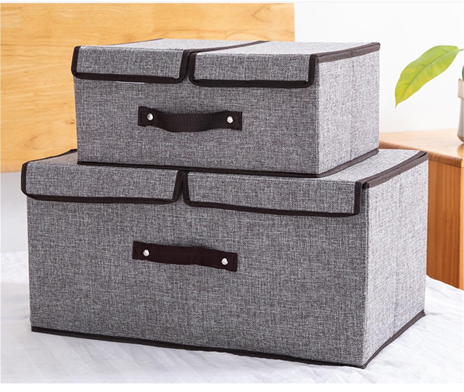 Organizador Armario Cajas Almacenaje Bolsa De Almacenamiento, Mantas, Edredones, Ropa De Invierno, Caja De Almacenamiento Plegable con Asa Bolsas para Guardar Ropa(Grün,50x30x25cm)
