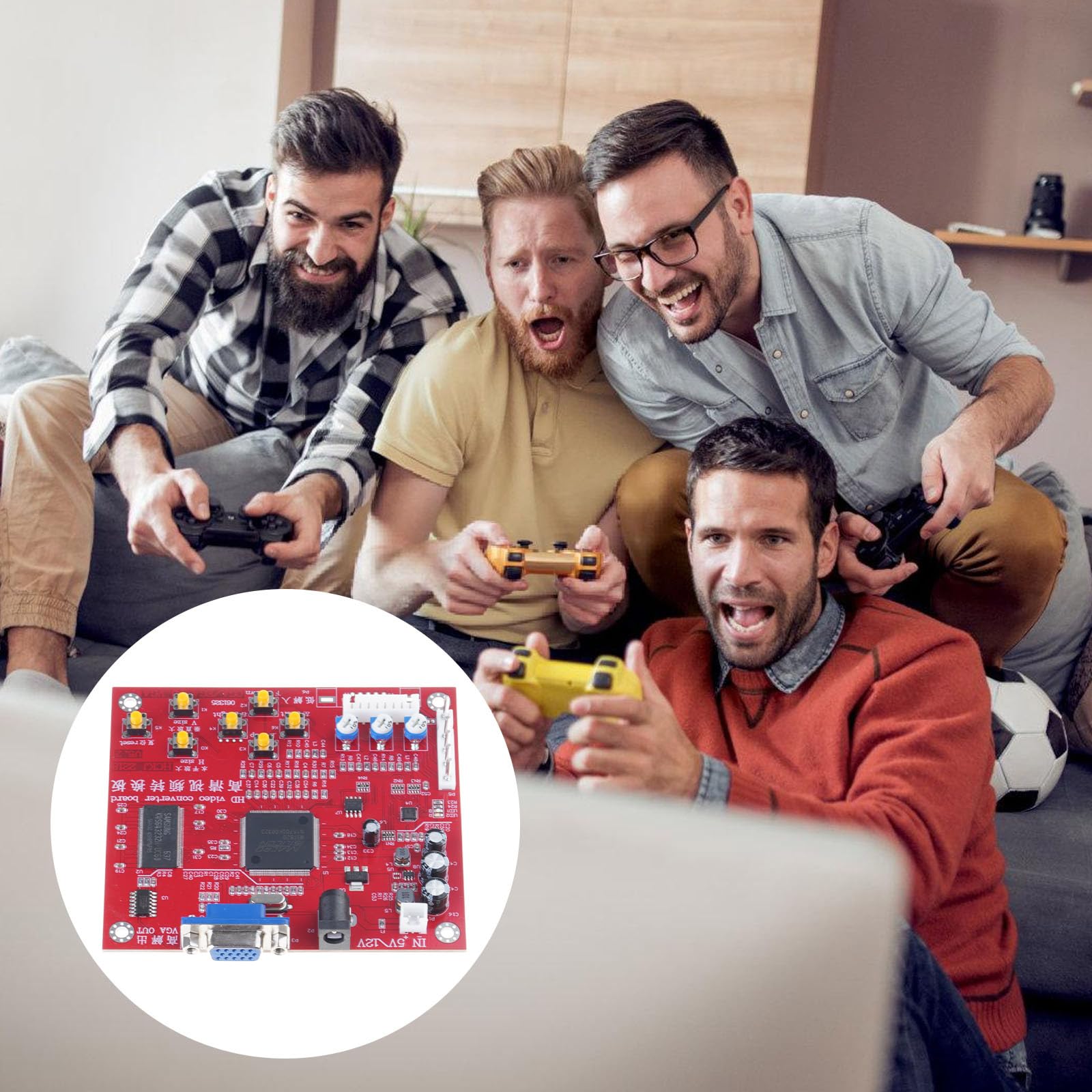 Accessori da gioco Console Convertitore per videogiochi Scansione automatica Segnali di gioco Gioco RGBS/CGA a VGA Converter RGBS a VGA