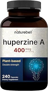 NatureBell Huperzine A 400mcg - 240 Capsules - Brain, Focus & Memory Support* - Plant-Based Nootropic Supplement - Non-GMO & Gluten-Free