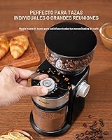Vista 4 de SHARDOR Molinillo de café eléctrico 2.0, molinillo de rebabas ajustable con 16 ajustes precisos de molienda para 2-14 tazas, color negro