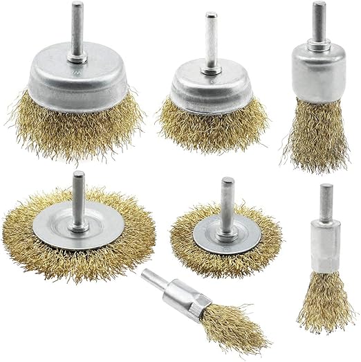 Lot De 14 Brosses Métalliques, Brosse Metallique Pour Perceuse Queue De 6 Mm,Visseuse Perceuse à Nettoyer Bois En Métal L'Élimination Rouille/Corrosion/Peinture
