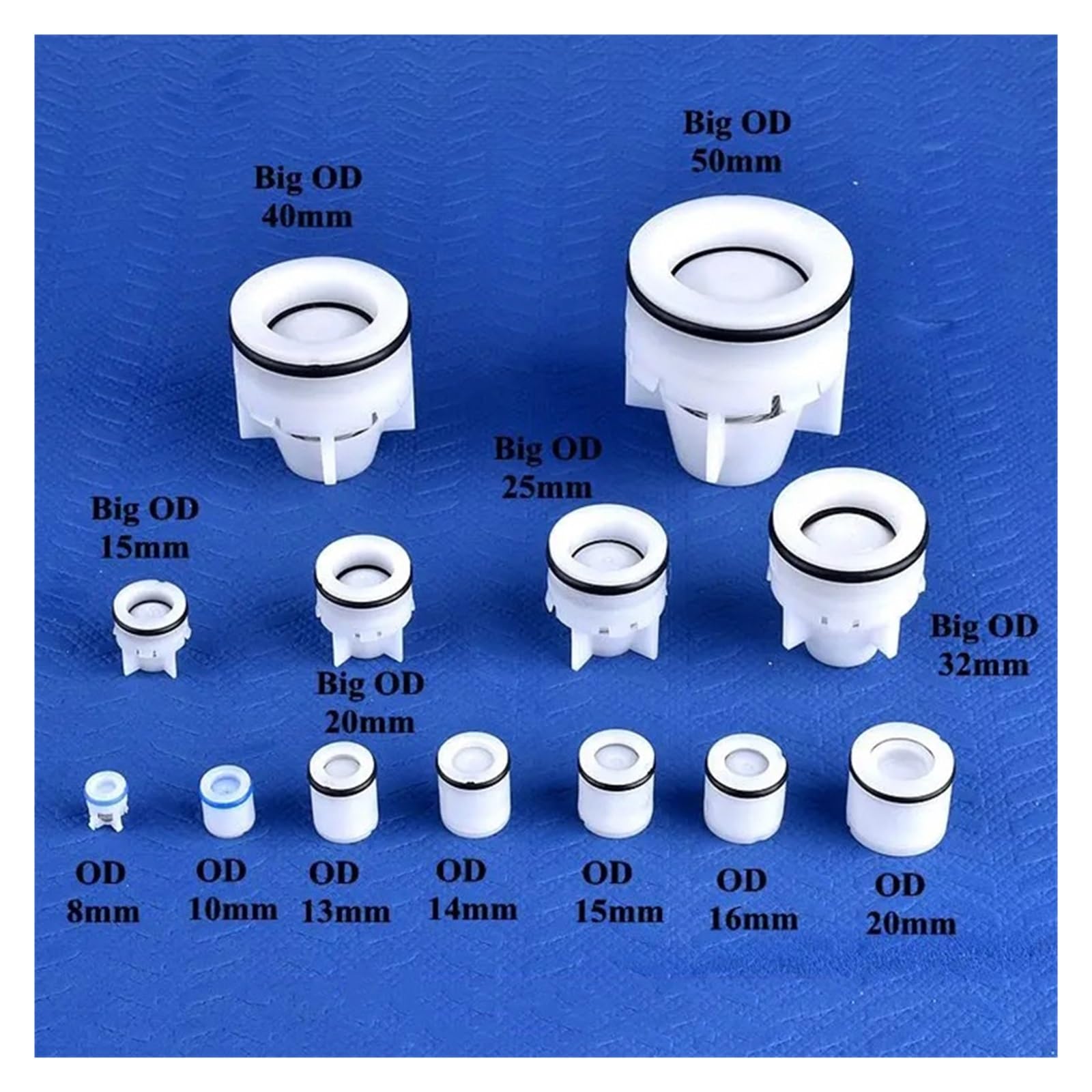 1~10 pz 8 50mm plug-in plastica valvola di non ritorno molla ritegno contatore acqua antigoccia connettore controllo unidirezionale(Large Flow OD 32mm,10Pcs)