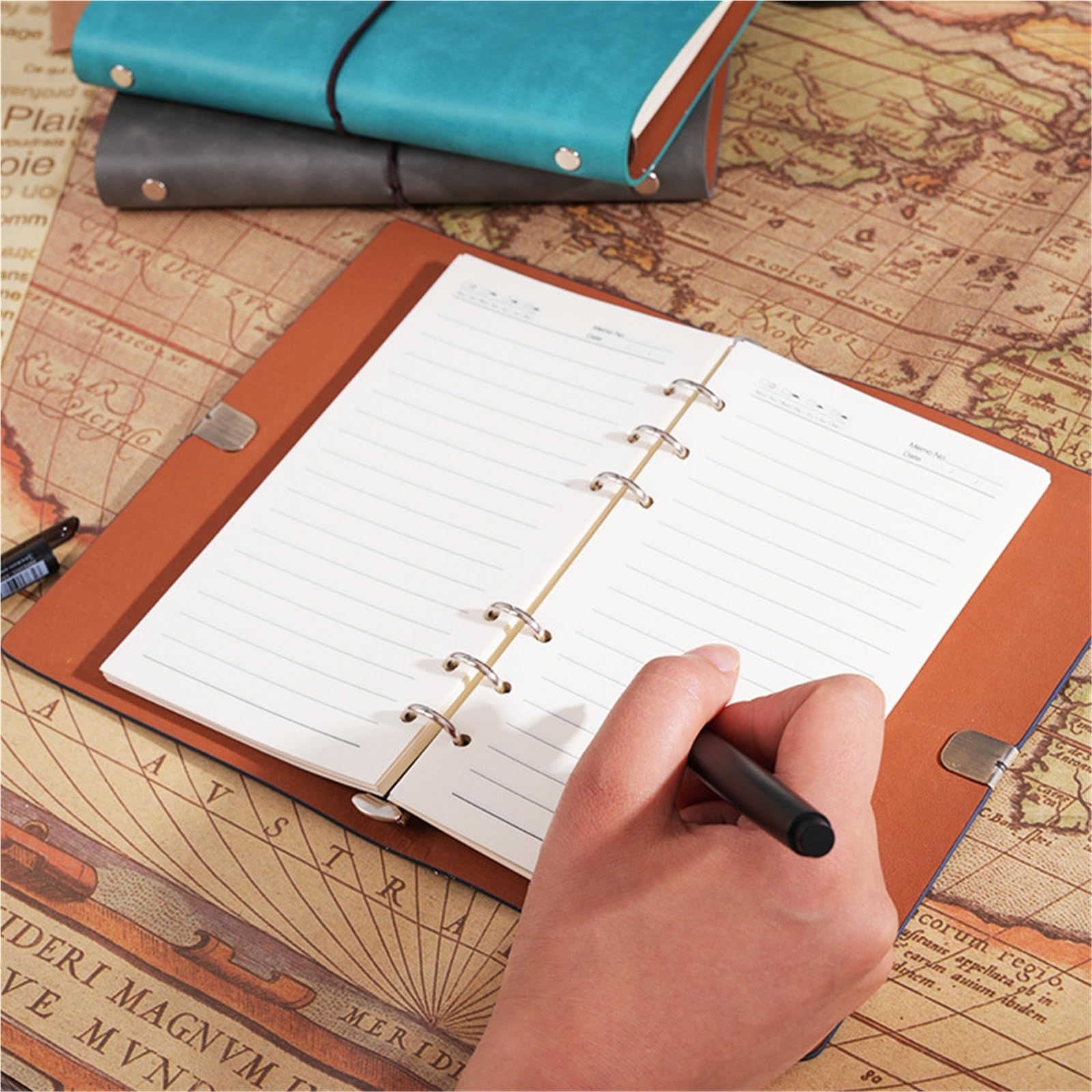 Quaderno Aziendale Mini diario a righe portatile for appunti di viaggio per L'uso Quotidiano(Coffee,A6)