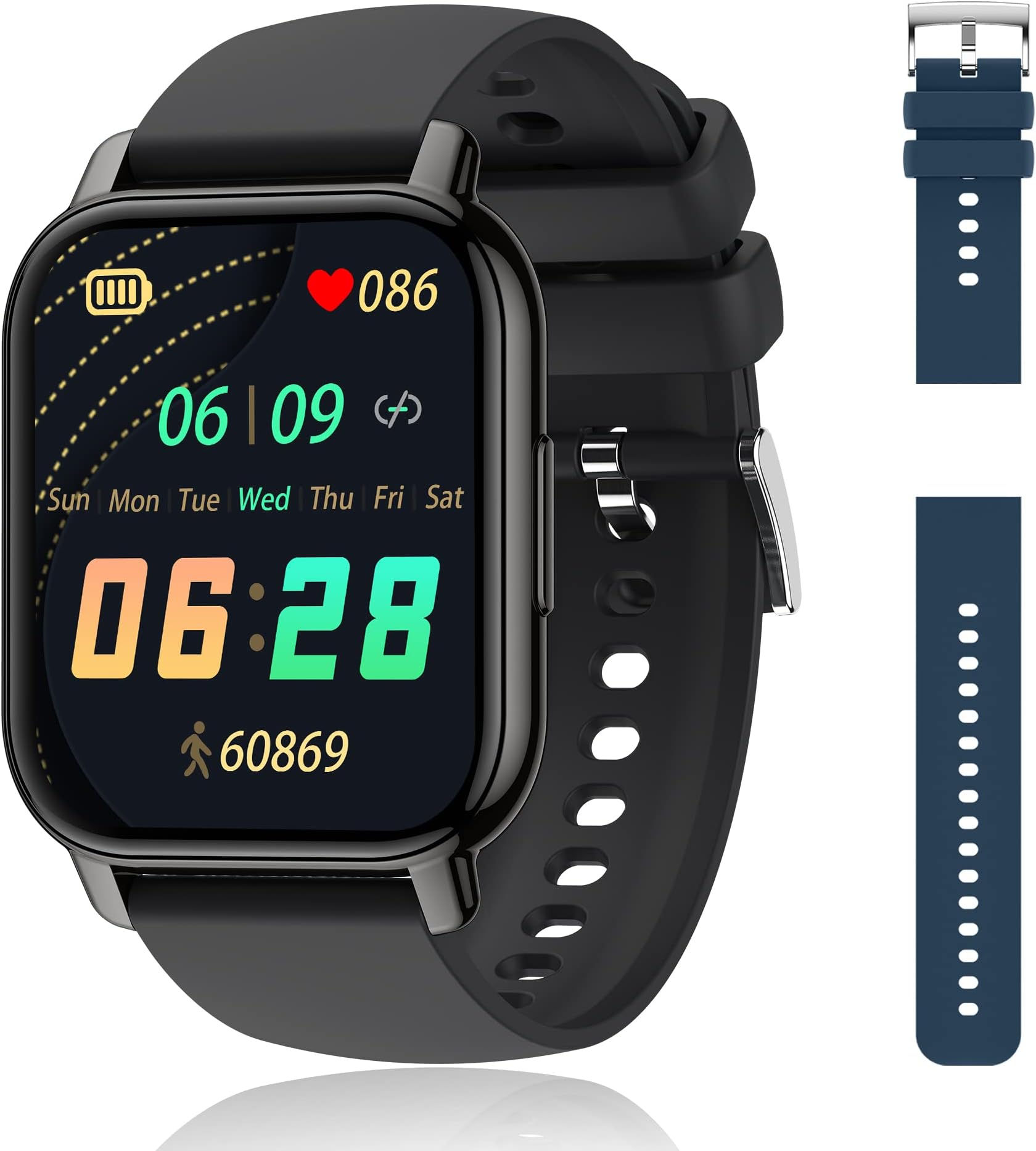 Bleutty Orologio Smartwatch Uomo Donna con Saturimetro Contapassi