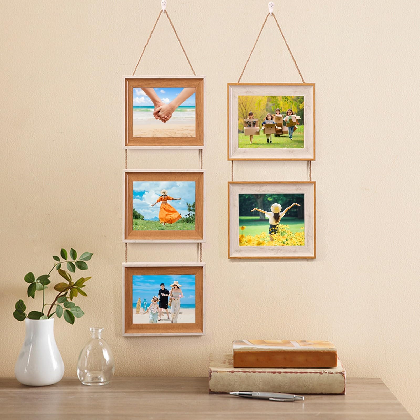 Amazon.com - Modern 6x8 Picture Frames White Wood Acrylic with 2