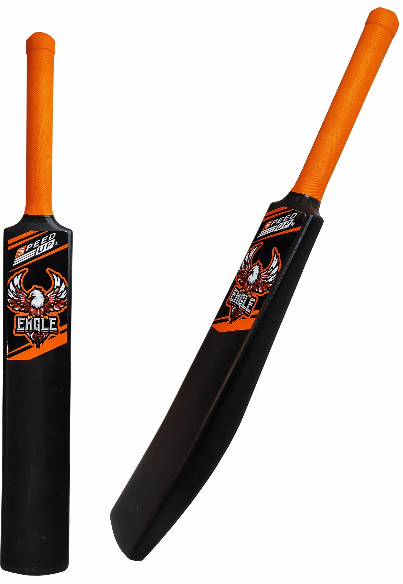 SPEED UP Eagle Thick Blade Plastic Cricket Bat for Boys & Girls (Black, Size 2)-image-16