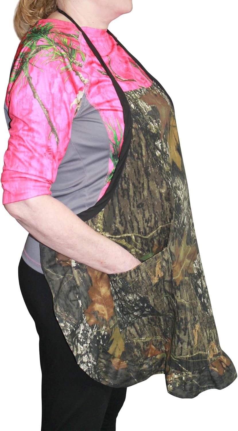 Mossy Oak Ruffle Twill Apron OSFM Small-2X Plus Size Crafted in the USA