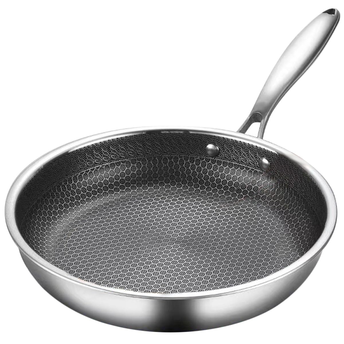 Poêle à frire induction pour cuisiner des œufs et steaks maison