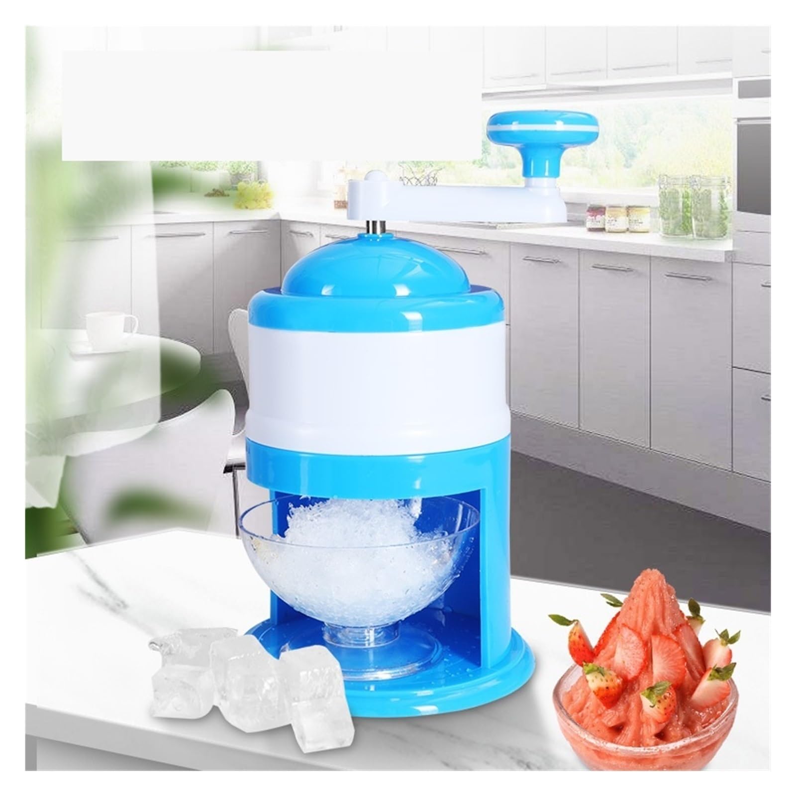 Ice Er - Mini máquina de afeitar de hielo, máquina manual de cono de nieve, bloque de hielo, para el hogar, restaurantes y cafeterías 3