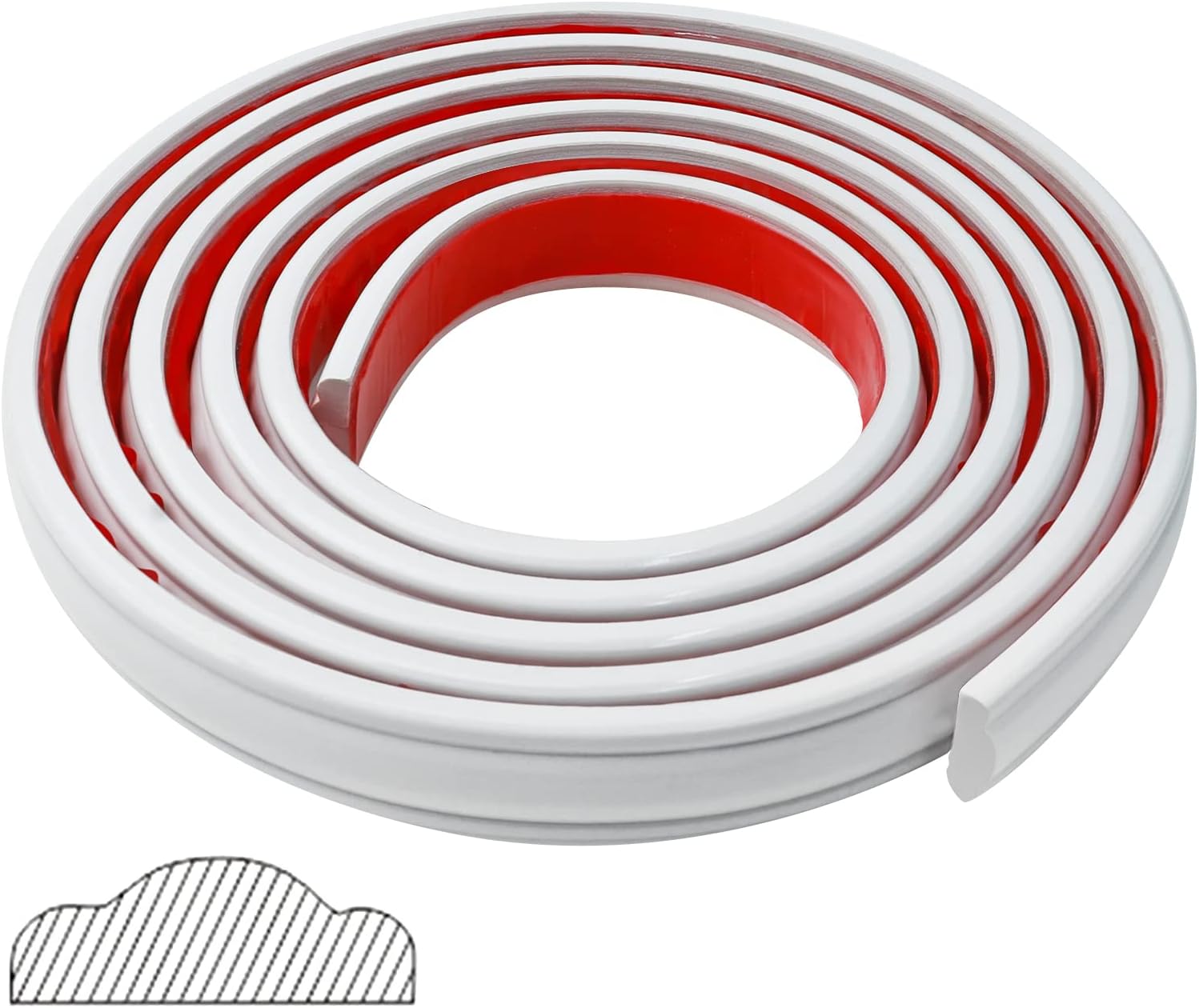 Pluden Flexible Wall Trim Molding Trim, 3D Wall Edging Strip Self