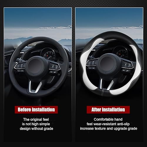 Miniatura 3 de BubabyZZ Funda para volante, antideslizante, transpirable, cómoda, de piel sintética, accesorios de automóvil lindos para mujeres y niñas, protector