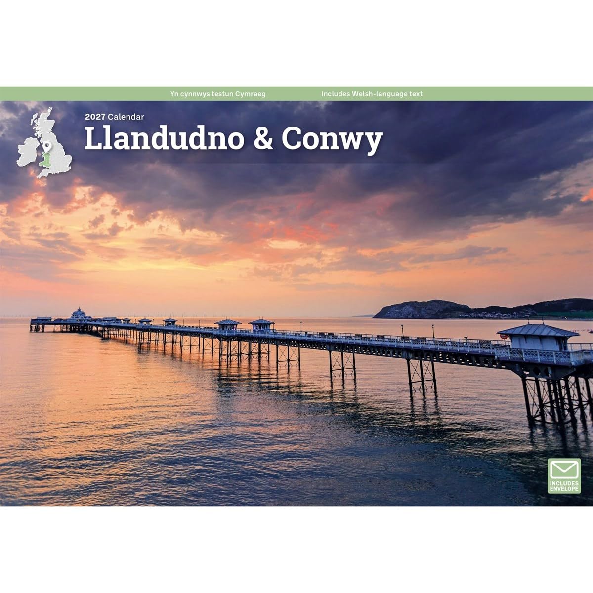 Carousel Worldwide Llandudno and Conwy 2027 Wall Calendar, A4 Format, 12-Month Monthly Calendar, Full-Color Llandudno & Conwy Photography