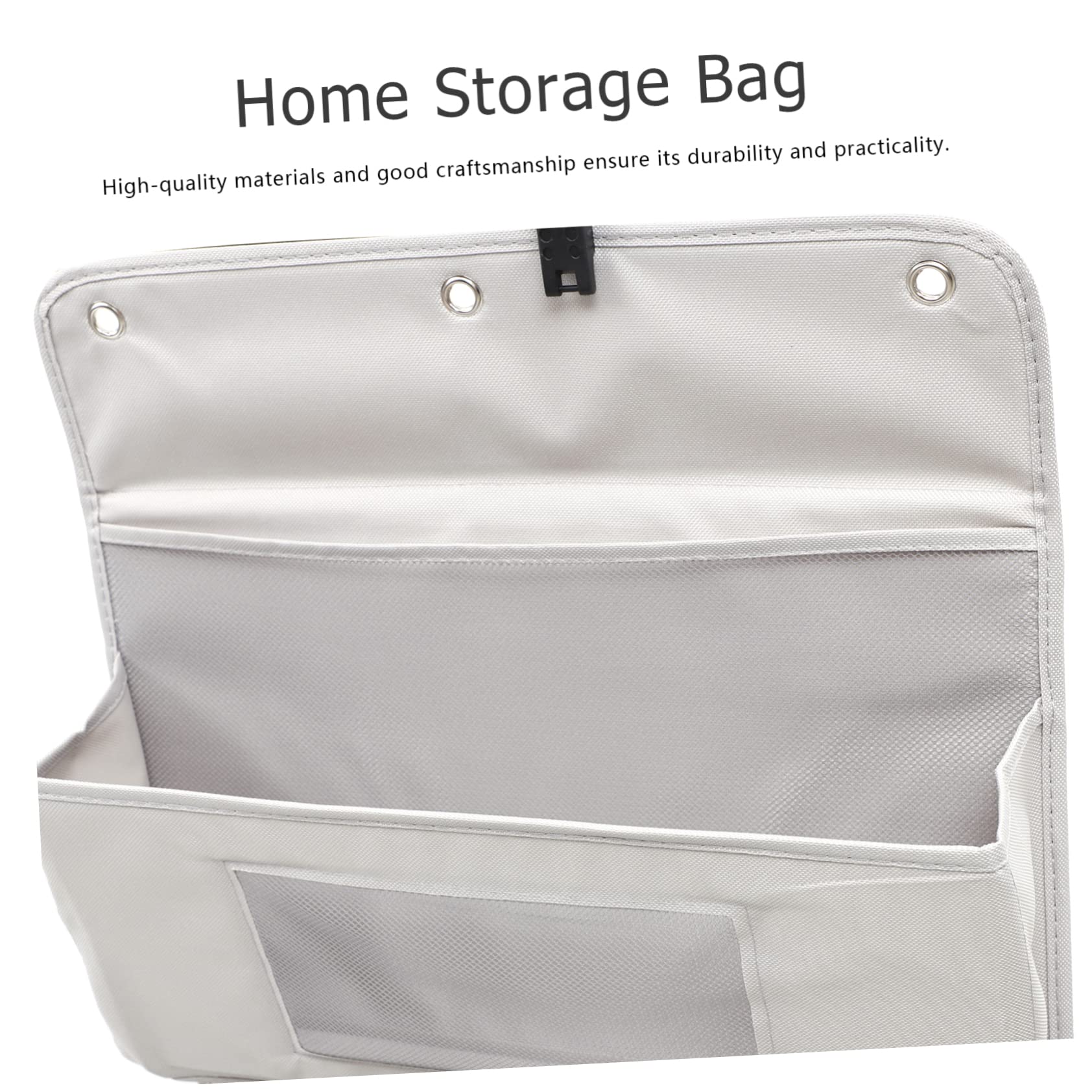 Mobestech Bolsa de Almacenamiento para Colgar en Pared, 3 Capas, Tela Gris, Organizador Colgante para Armario, Hogar y Dormitorio, Solución Funcional para Armarios y Puertas