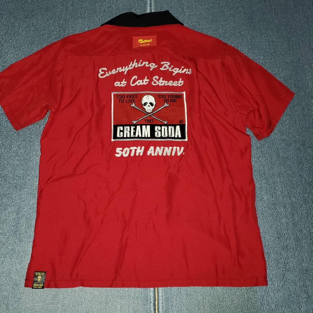 Amazon.co.jp: クリームソーダ 50周年記念ボーリングシャツ ピンク  