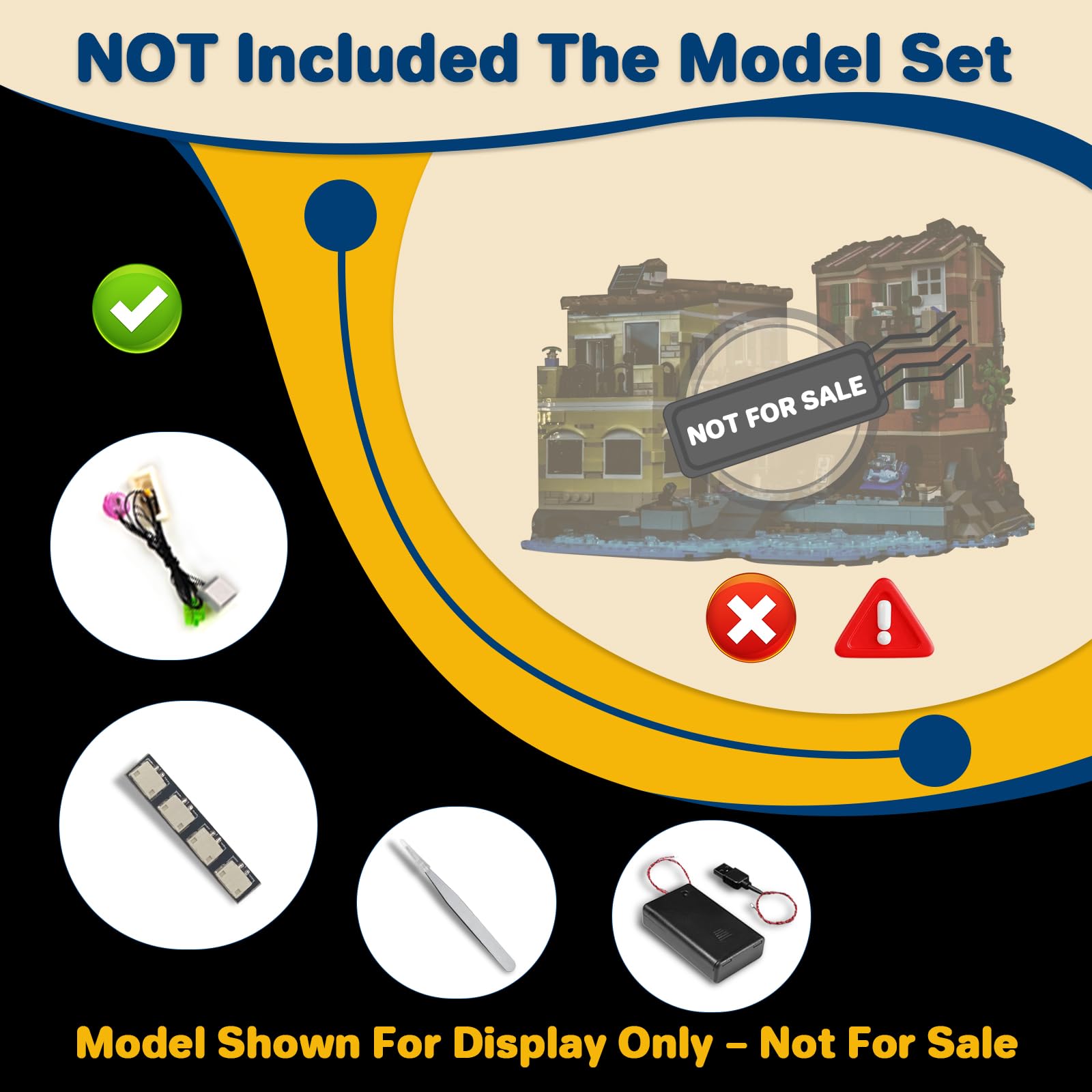 LocoLee Led Light Set Compatible with Lego 21359 Italian Riviera Led Decoration Lighting Kit Compatible with Lego 21359 Building Blocks Model,Only Lights Set,No Model - Image 2