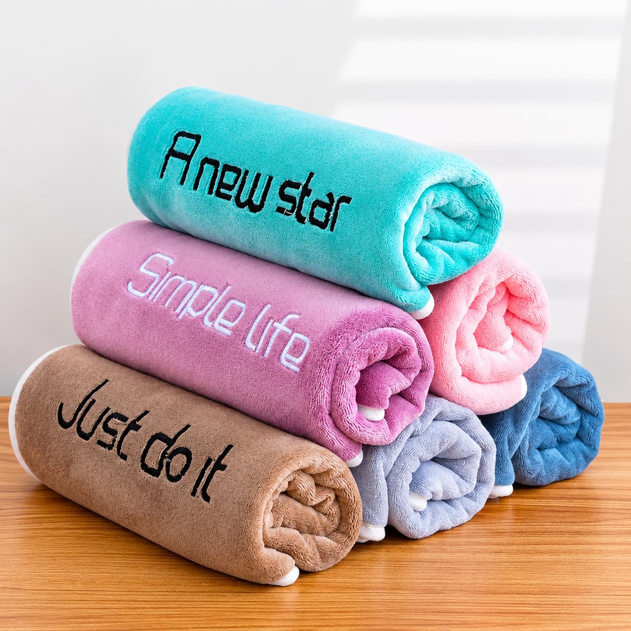 Microfiber Gym Towel for Men & Women, Ultra Soft Quick Dry Sweat Absorbent Hand Towel for Workout, Fitness, Yoga, Swimming, Sports, Spa & Travel, Lightweight - (40 X 60 cm) Multicolor - Set of 2-image-44