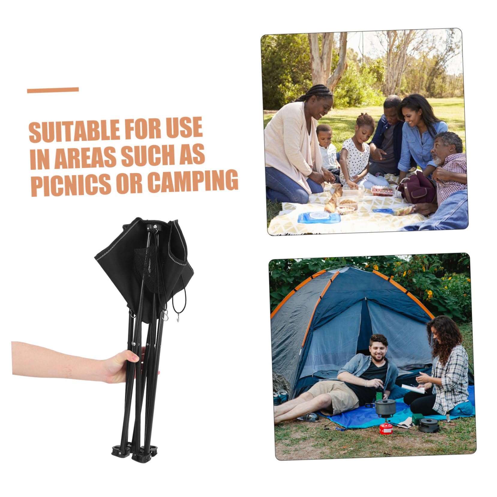 SUPVOX Table Pliante de Camping, Table D’extérieur en Tissu Oxford et Fer, 2 Porte-gobelets, Pliable, Stable, pour Pique-niques et Camping