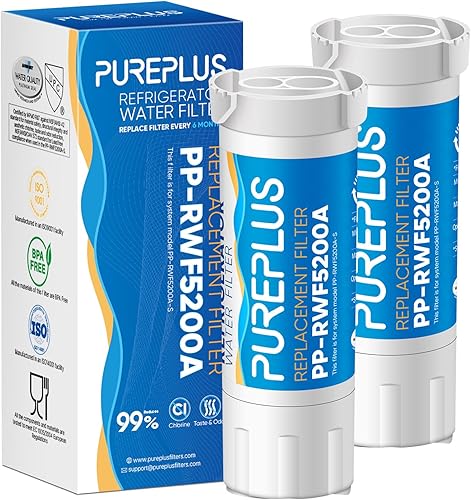 PUREPLUS XWF Repuesto (no XWFE) para GE WR17X30702, GBE21, GDE21, GDE25, GFE24, GFE26, GNE21, GNE25, GNE27, GWE19, GYE18, CFE26 Filtro de agua para
