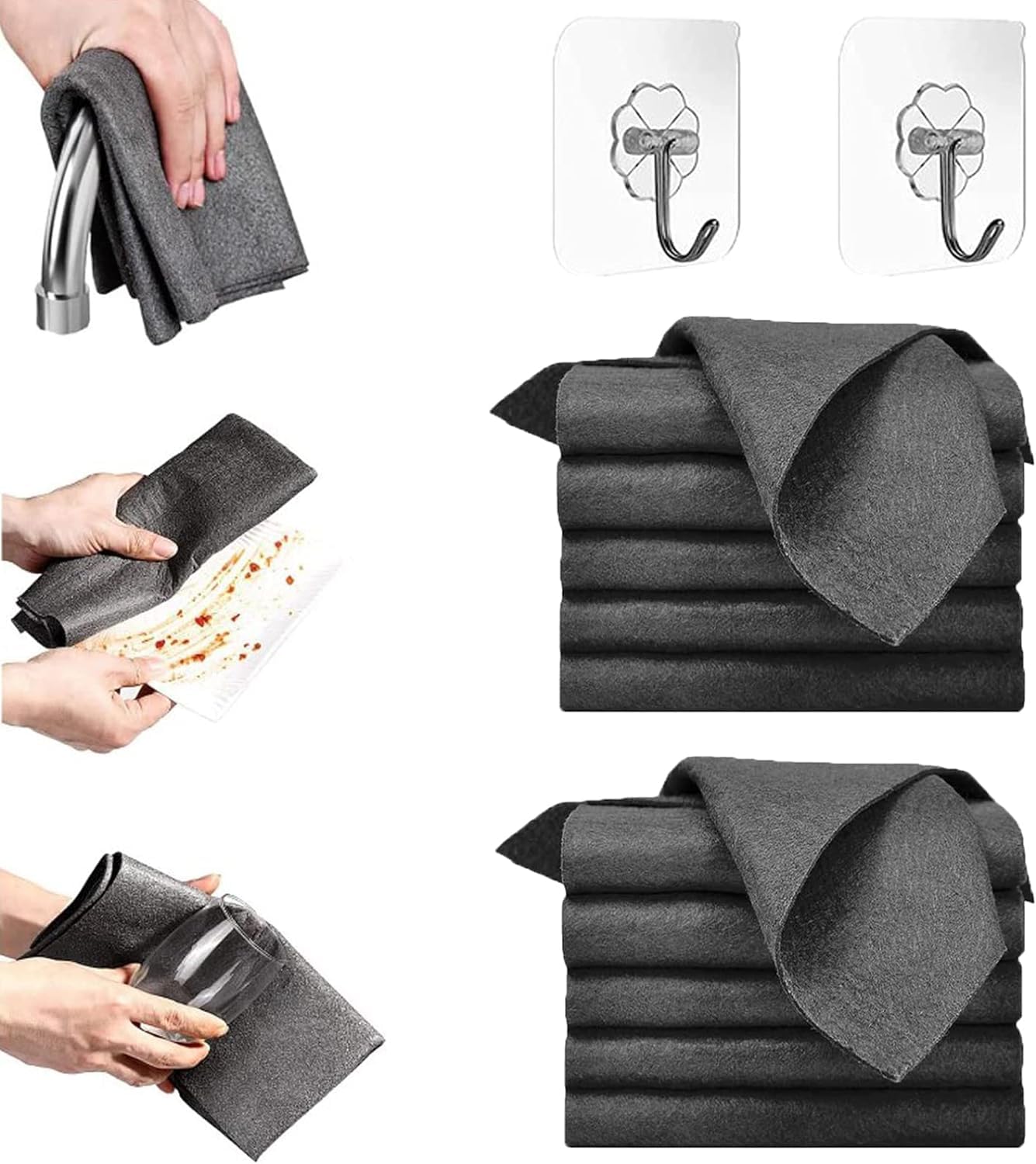 Gienslru Sparklean Cleaning Cloths, Sparklean Streak Free Microfiber Magic Cleaning Wipes, Sparkclean Window Cloths, Spark Clean Cleaning Cloths, Sparklean Streak Free Magic Cleaning Cloths (10Pcs)