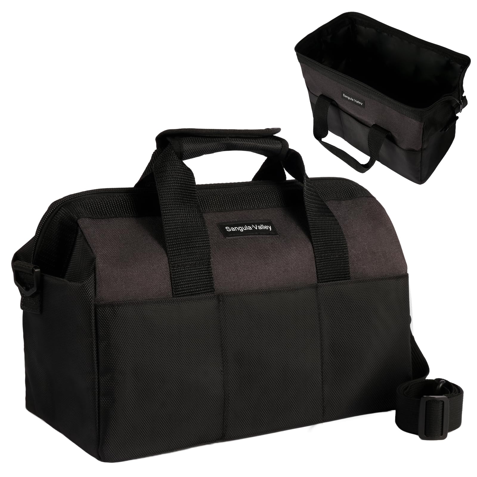 Tool Bag Organizer, Waterproof Oxford Tool Tote Organizer, Reinforced Bottom for Electrician, Mechanic & Carpenter | Tool Storage for Men (Black,13Inch)