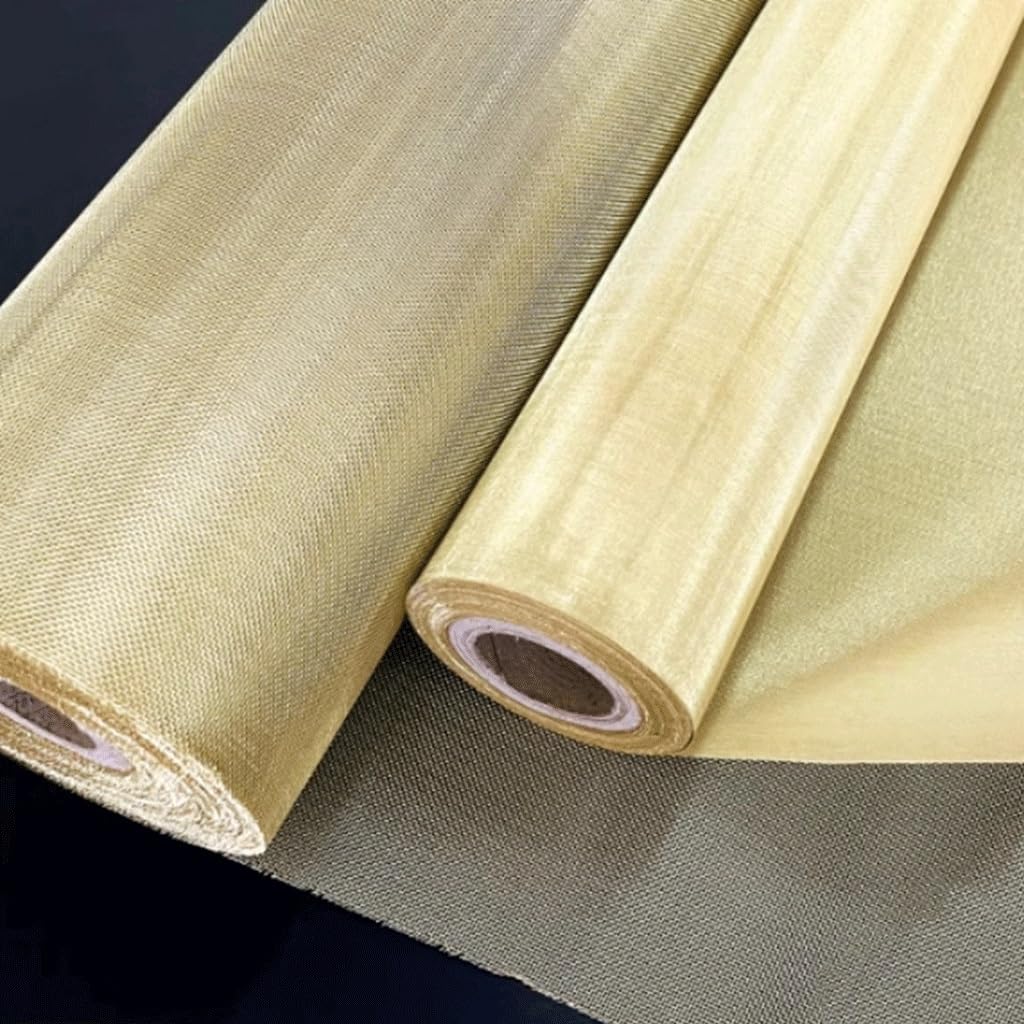 Copper Mesh 100cmx50cm, for Home Garden Copper Brass Woven Wire Shielding Mesh Metal Net Fine Brass Mesh Accessories(10Mesh 2.3mm)