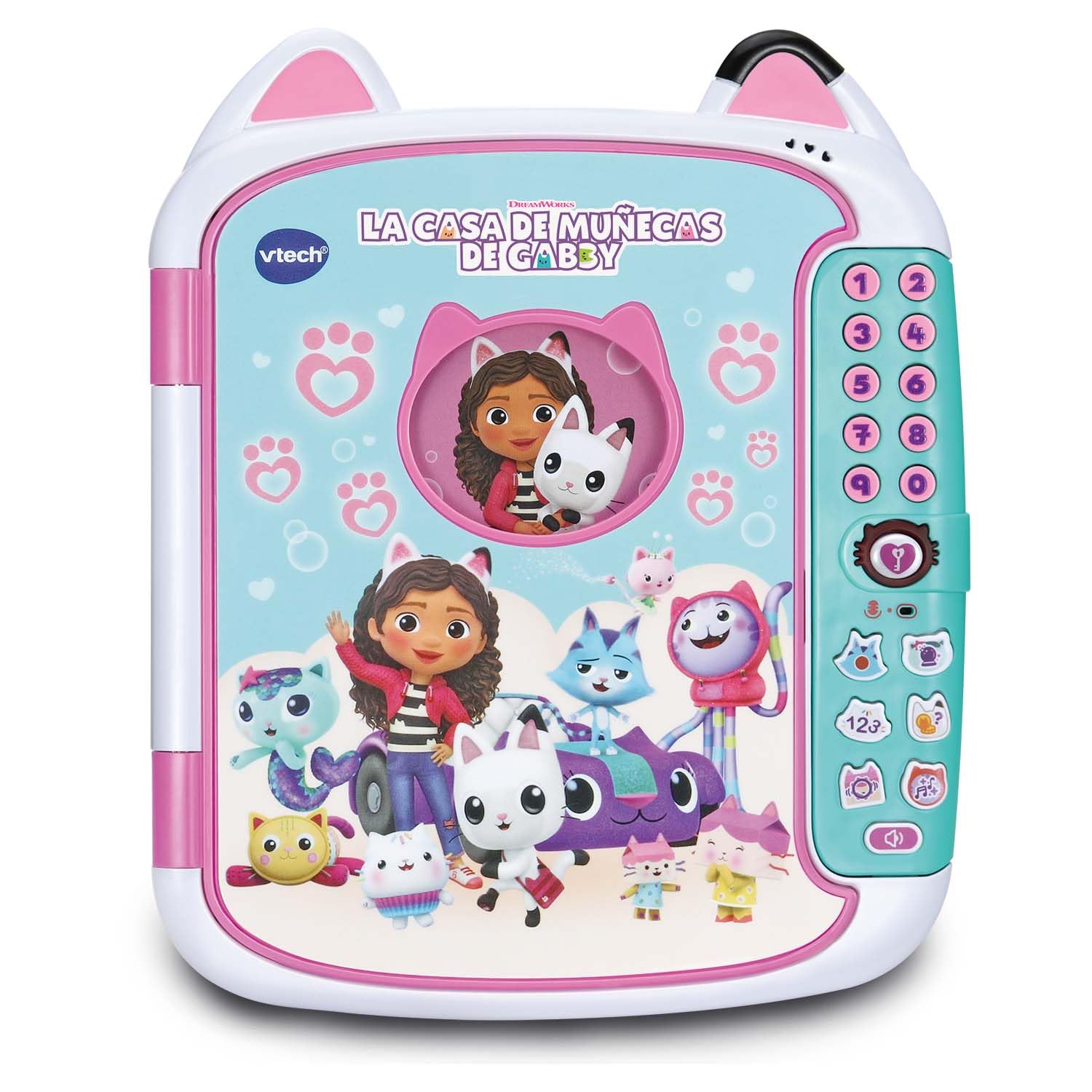 VTech - KidiSecrets Diario Secreto Gatástico La Casa de Muñecas de Gabby, Juguetes Electrónicos Niños +4 Años, Candado de Voz, Pantalla LCD, Grabación y Juegos Educativos, Versión ESP