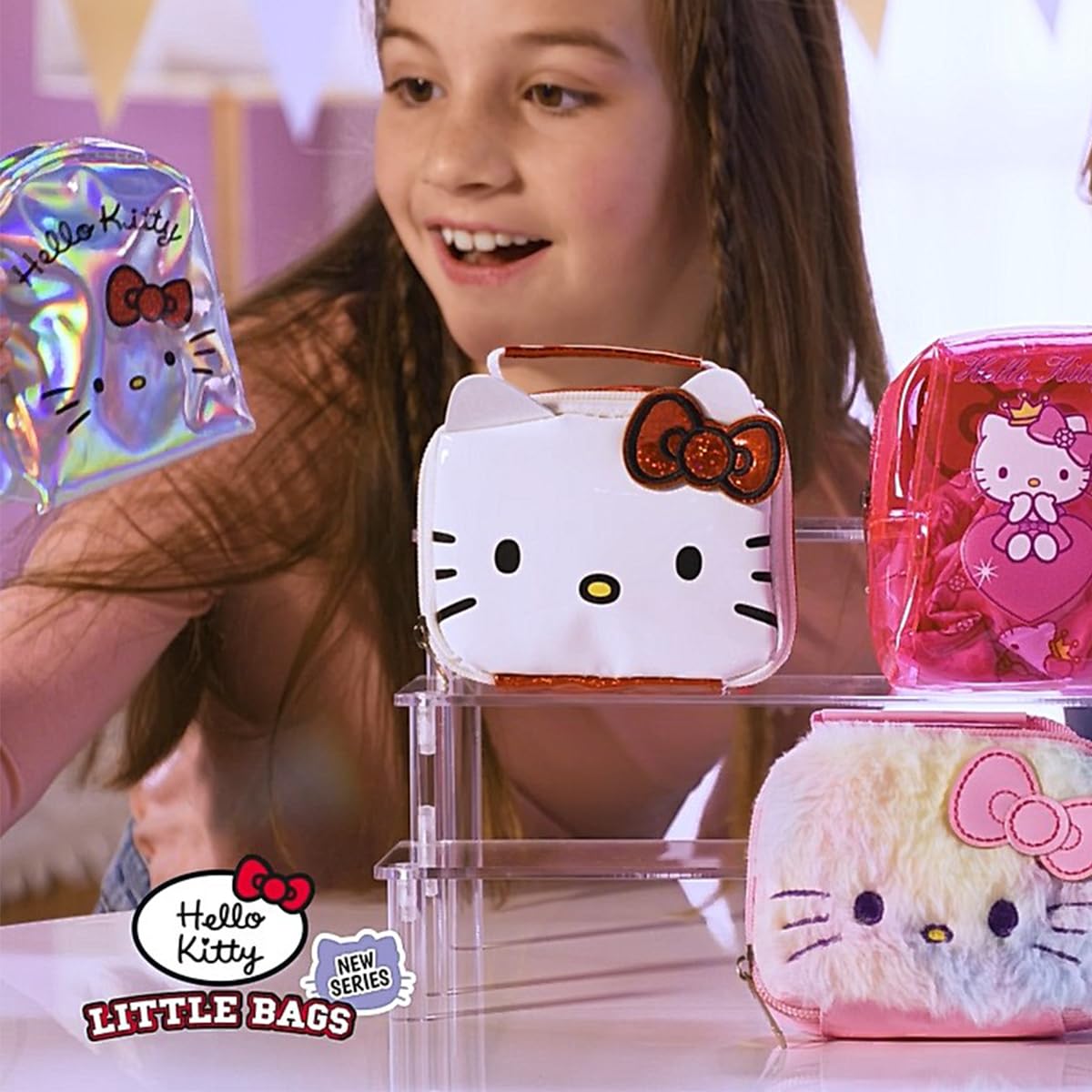 #sbabam Funny Box Hello Kitty Little Bags New Edition, Sac Coloré pour Petite Fille avec Accessoires, Pack 2 pièces, Sac pour Petite Fille avec Hadgets Hello Kitty - Sacs et Jeux pour Enfants +3 Ans