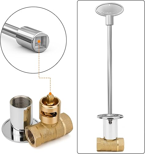 Miniatura 2 de onlyfire - Llave universal de válvula de gas de 12 pulgadas, se adapta a válvulas de bola de giro de 1/4 y 5/16 pulgadas para fogatas de gas