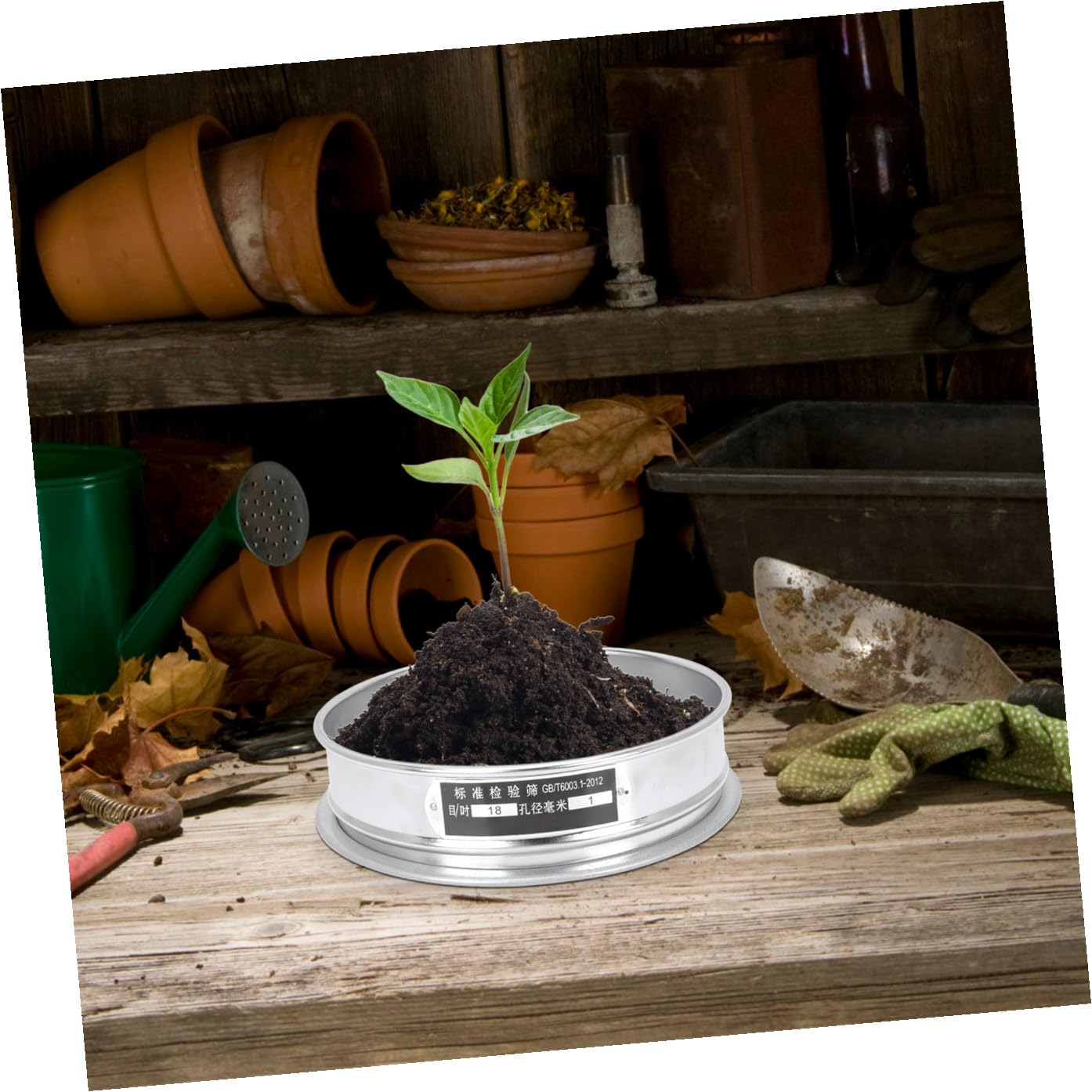 Yardwe Kit de Plate- Forme Germe en Acier Inoxydable Rond Sprouter Sprouter Plateau de Démarrage de Semis Mini Plante Plateau de Germination de La Plante pour Germes de Haricots