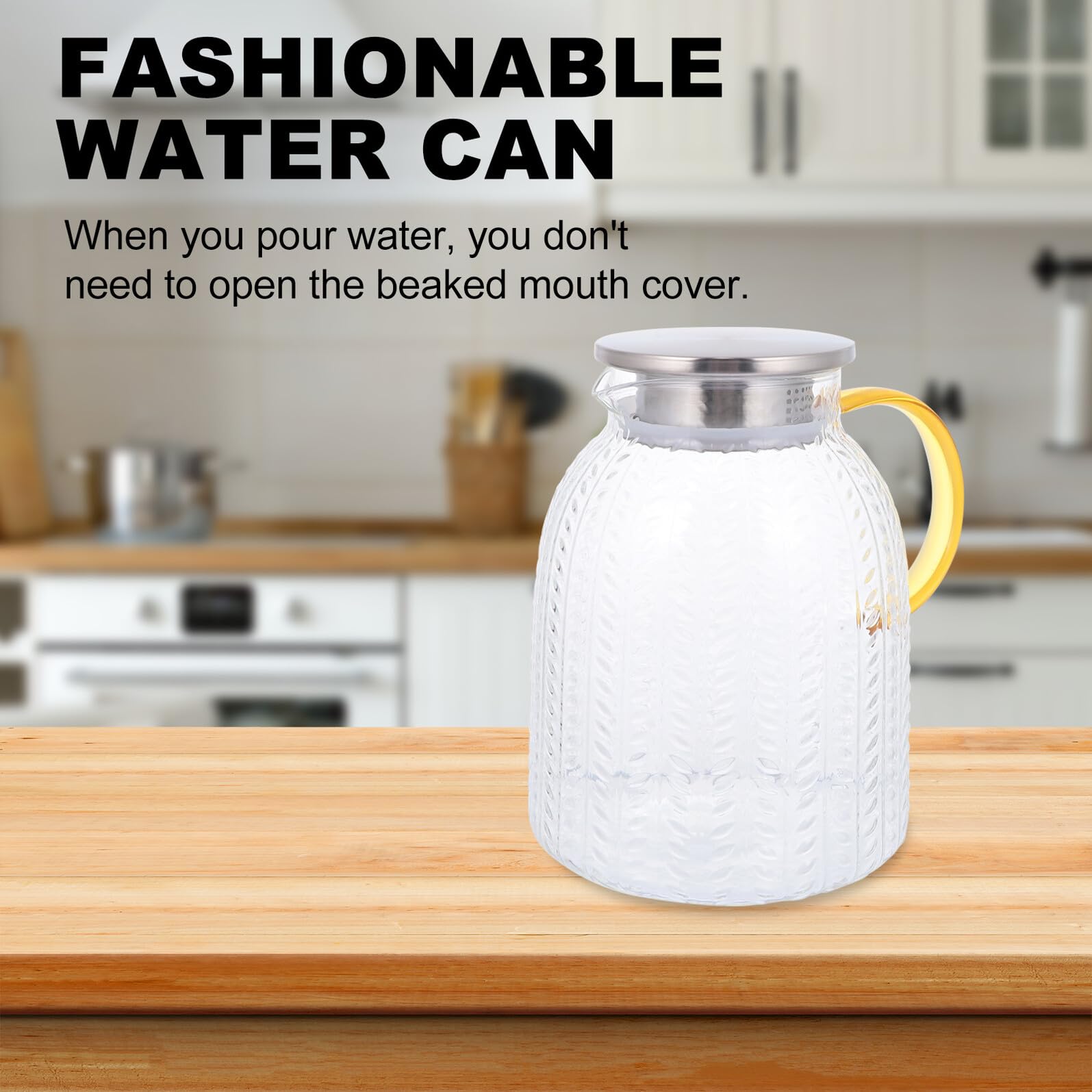 Jarra de Agua de Vidrio Transparente 1800ml para Uso Doméstico